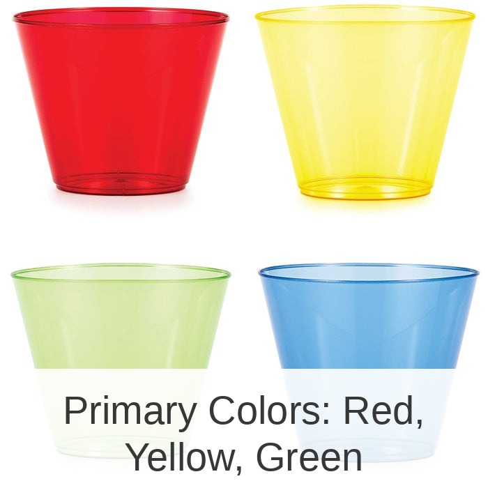 144/Case Bulk 9 oz Assorted Colors Plastic Tumblers