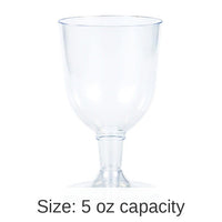 72/Case Bulk Clear 5 oz Plastic Wine Glasses