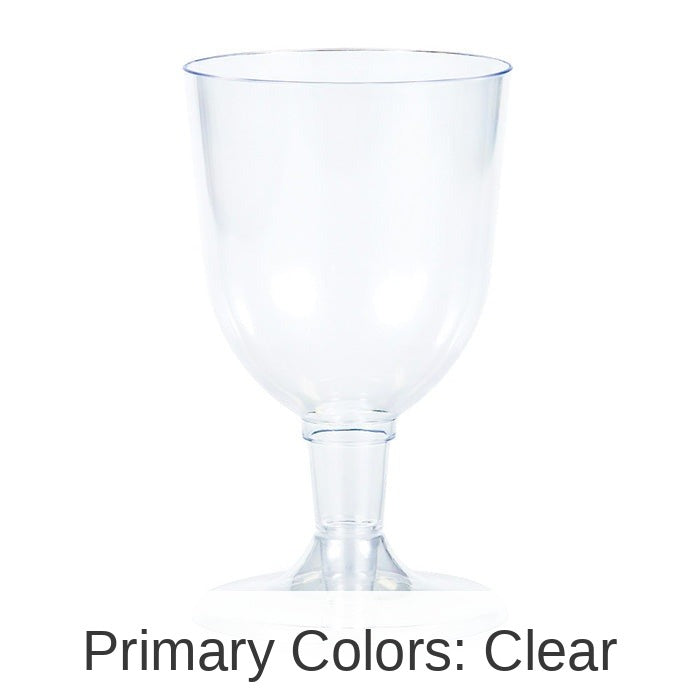 72/Case Bulk Clear 5 oz Plastic Wine Glasses