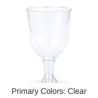 72/Case Bulk Clear 5 oz Plastic Wine Glasses