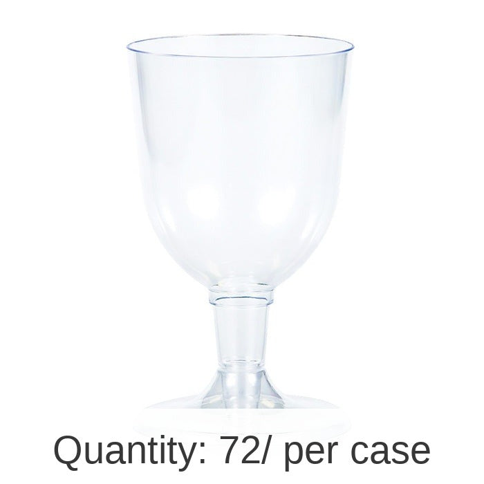 72/Case Bulk Clear 5 oz Plastic Wine Glasses