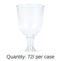 72/Case Bulk Clear 5 oz Plastic Wine Glasses