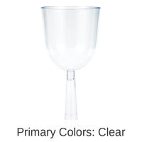 48/Case Bulk Clear 12 oz Plastic Wine Glasses