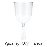 48/Case Bulk Clear 12 oz Plastic Wine Glasses