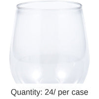24/Case Bulk Clear 14 oz Plastic Stemless Wine Glasses