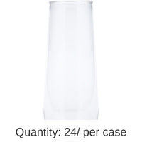 24/Case Bulk Clear 9 oz Plastic Stemless Champagne Flutes
