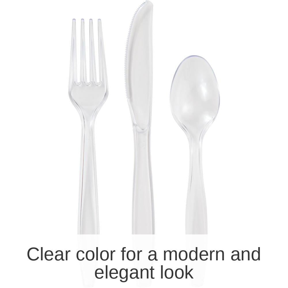 288/Case Bulk Clear Assorted Cutlery