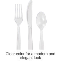 288/Case Bulk Clear Assorted Cutlery