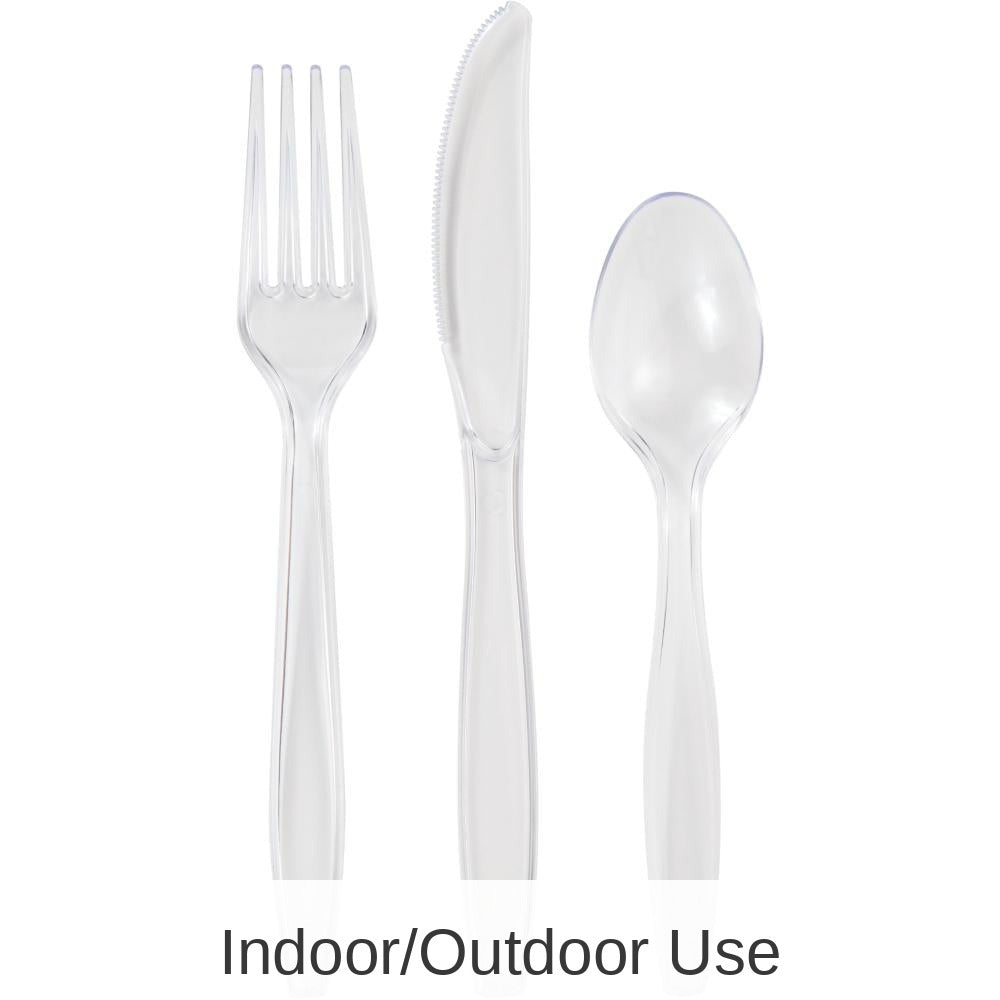 288/Case Bulk Clear Assorted Cutlery