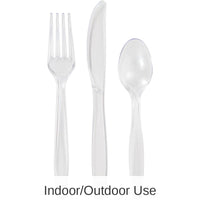 288/Case Bulk Clear Assorted Cutlery