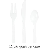 288/Case Bulk White Assorted Cutlery
