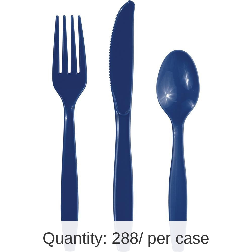 288/Case Bulk Navy Assorted Cutlery