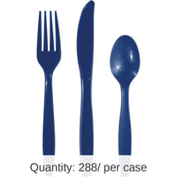 288/Case Bulk Navy Assorted Cutlery