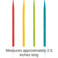 2400/Case Bulk Assorted Color Wooden Toothpicks