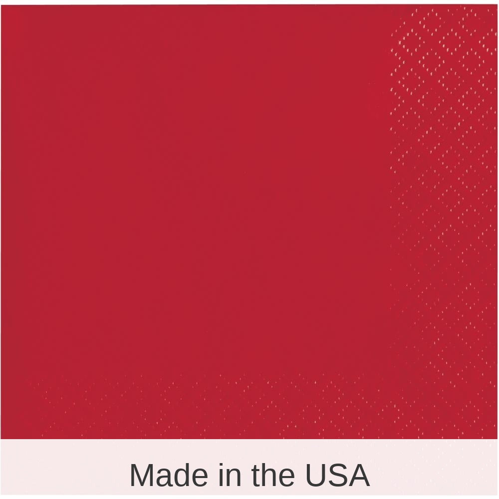 480/Case Bulk Classic Red 2Ply Beverage Napkin