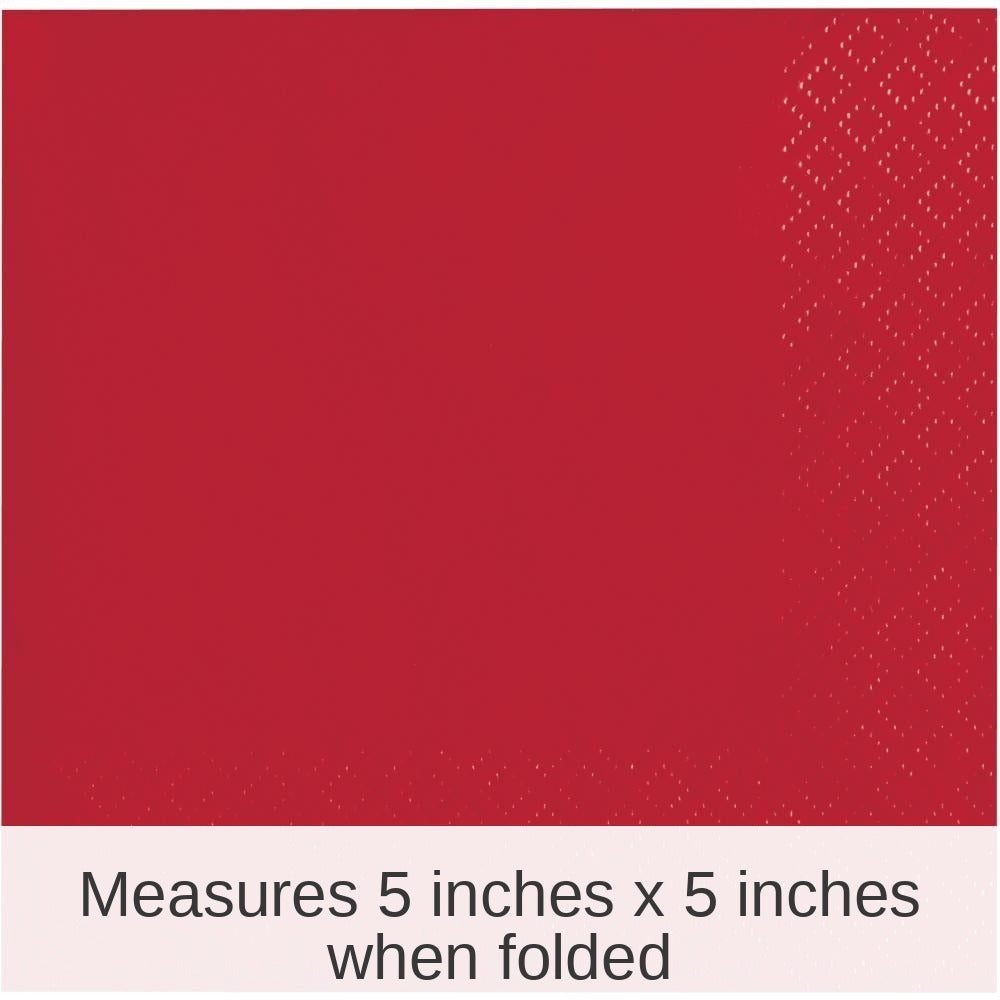 480/Case Bulk Classic Red 2Ply Beverage Napkin