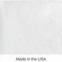 480/Case Bulk White 2Ply Beverage Napkin