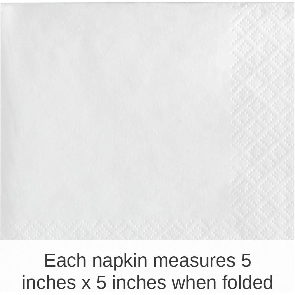 480/Case Bulk White 2Ply Beverage Napkin