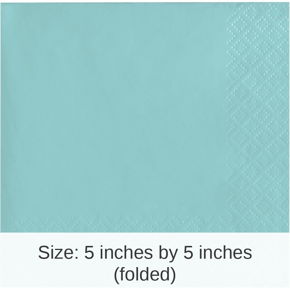 480/Case Bulk Spa Blue 2Ply Beverage Napkin