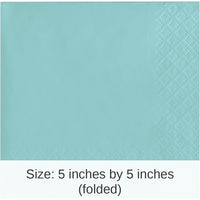480/Case Bulk Spa Blue 2Ply Beverage Napkin