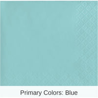 480/Case Bulk Spa Blue 2Ply Beverage Napkin