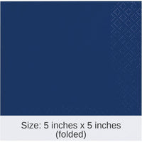 480/Case Bulk Navy 2Ply Beverage Napkin