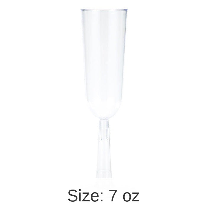 48/Case Bulk Clear 7 oz Plastic Champagne Flutes