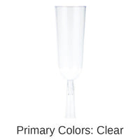 48/Case Bulk Clear 7 oz Plastic Champagne Flutes
