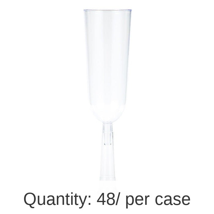 48/Case Bulk Clear 7 oz Plastic Champagne Flutes