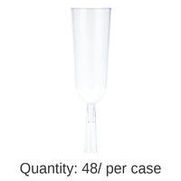 48/Case Bulk Clear 7 oz Plastic Champagne Flutes