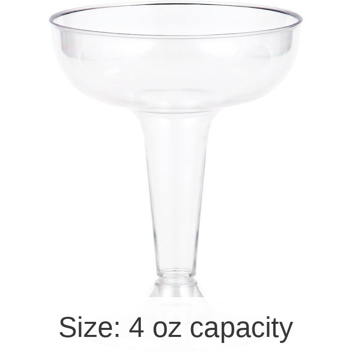 54/Case Bulk Clear 4 oz Plastic Champagne Coupes