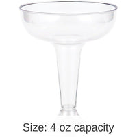 54/Case Bulk Clear 4 oz Plastic Champagne Coupes