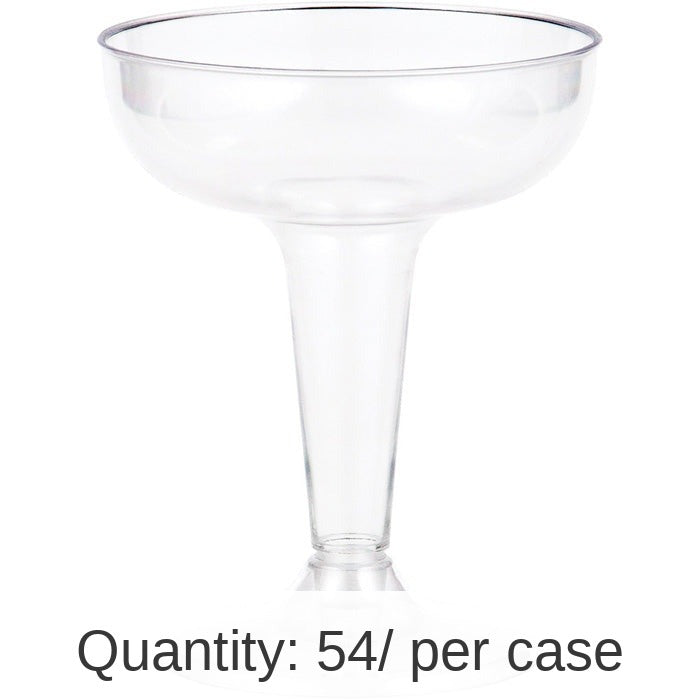 54/Case Bulk Clear 4 oz Plastic Champagne Coupes