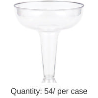54/Case Bulk Clear 4 oz Plastic Champagne Coupes