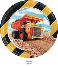 96/Case Bulk Big Dig Construction Dessert Plates