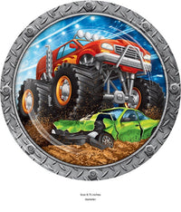 96/Case Bulk Monster Truck Dinner Plates