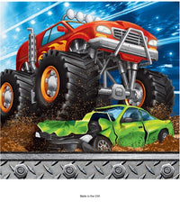 192/Case Bulk Monster Truck Beverage Napkins