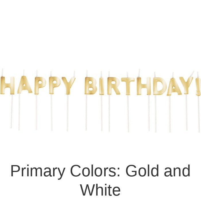 168/Case Bulk Gold Happy Birthday Candles
