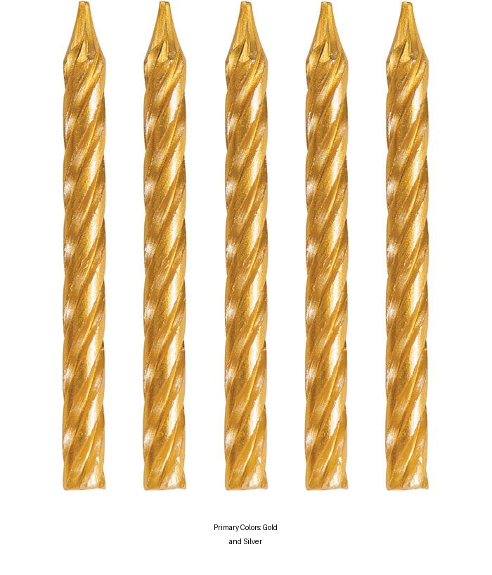 288/Case Bulk Gold Birthday Candles