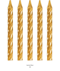 288/Case Bulk Gold Birthday Candles