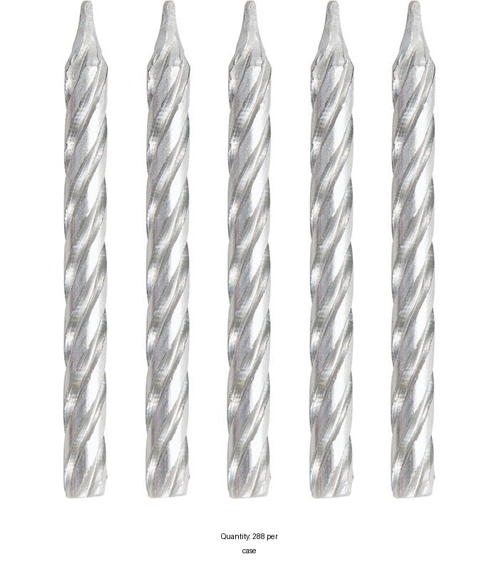 288/Case Bulk Silver Birthday Candles