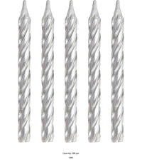 288/Case Bulk Silver Birthday Candles