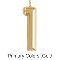 12/Case Bulk Gold Number 1 Candles