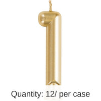 12/Case Bulk Gold Number 1 Candles