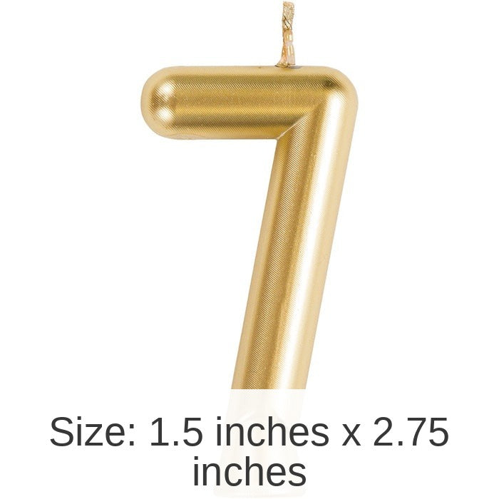 12/Case Bulk Gold Number 7 Candles