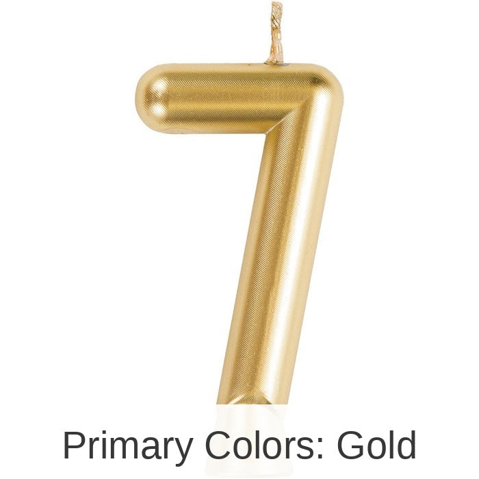 12/Case Bulk Gold Number 7 Candles