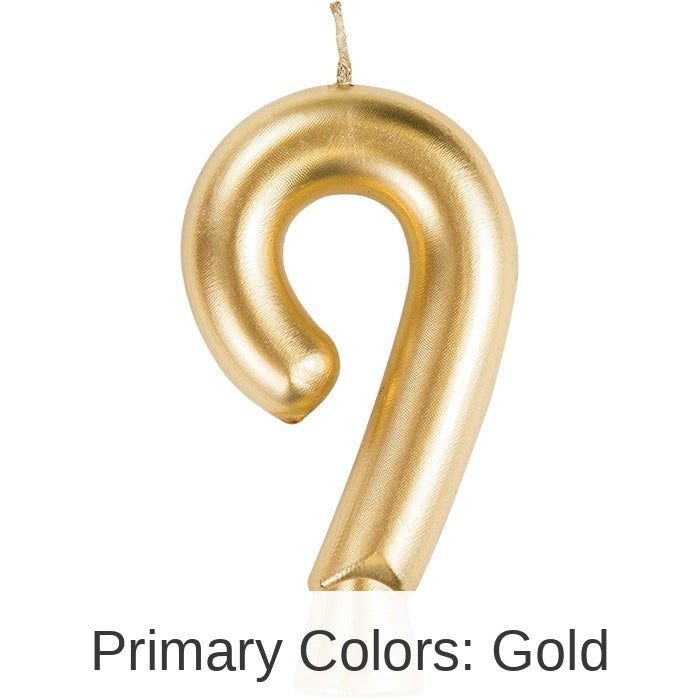 12/Case Bulk Gold Number 9 Candles