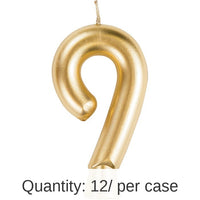 12/Case Bulk Gold Number 9 Candles