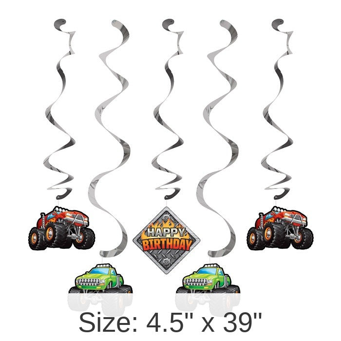 30/Case Bulk Monster Truck Dizzy Danglers