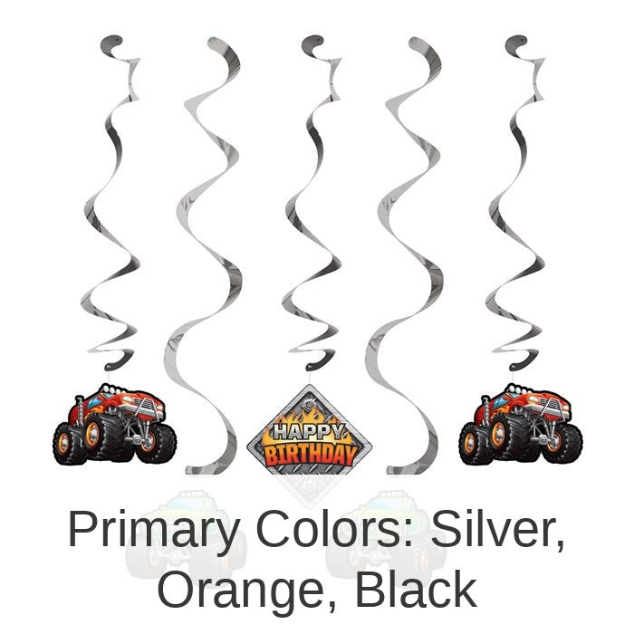 30/Case Bulk Monster Truck Dizzy Danglers